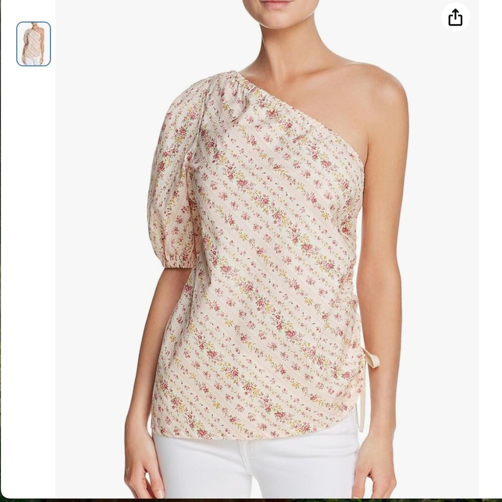Petersyn One-Shoulder Floral Top sz L